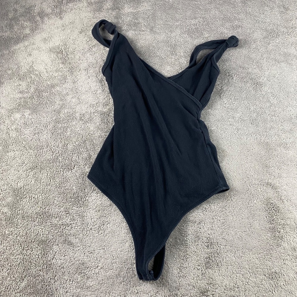 Abercrombie And Fitch Sleeveless Bodysuit Womens Medium Black